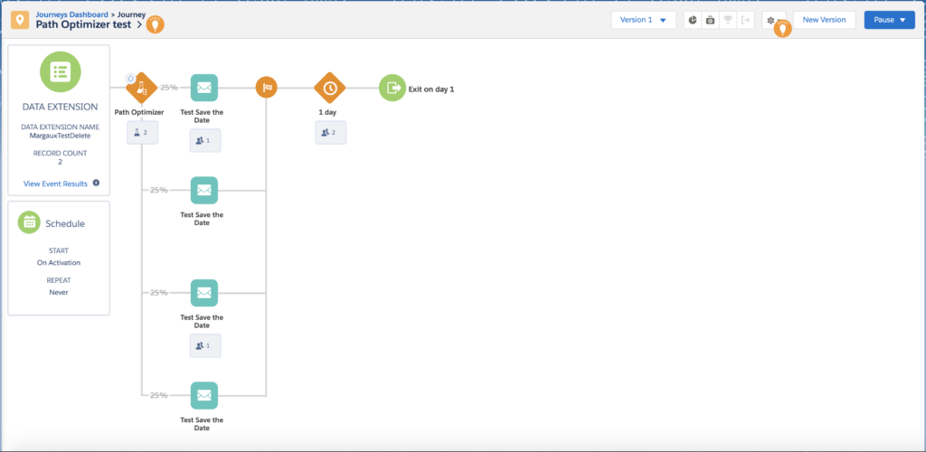 Journey duration in Marketing Cloud Journey Builder Path Optimizer 